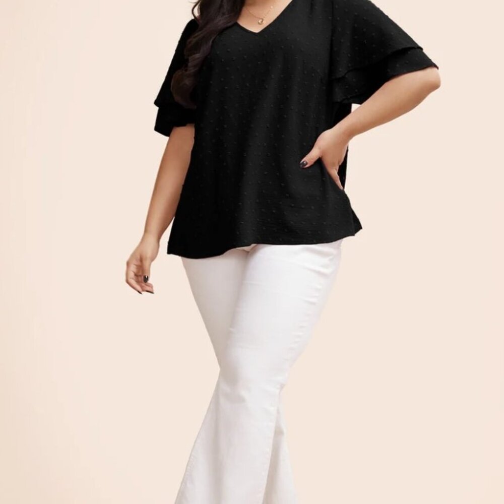 Bloomchic Swiss Dot Blouse - 6X / 30 - Picture 2 of 5